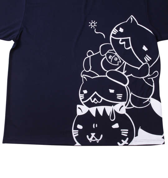 NECOBUCHI-SAN DRYハニカムメッシュ半袖Tシャツ ネイビー