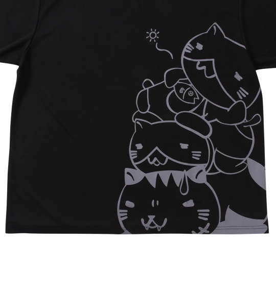NECOBUCHI-SAN DRYハニカムメッシュ半袖Tシャツ ブラック