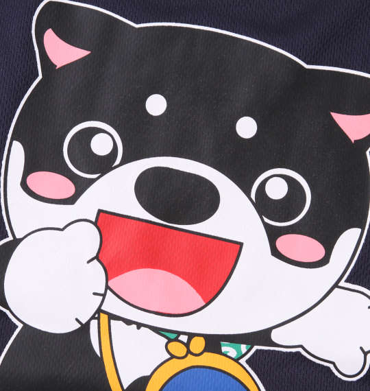 黒柴印和んこ堂 DRYメッシュ半袖Tシャツ+ハーフパンツ+収納袋 ネイビー×グレー