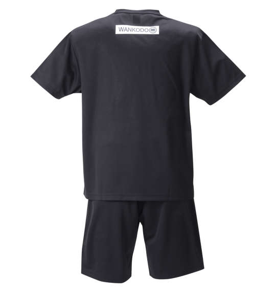 黒柴印和んこ堂 DRYメッシュ半袖Tシャツ+ハーフパンツ+収納袋 ブラック×ブラック