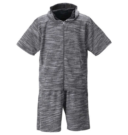 COLLINS カットバニラン半袖パーカーセット ブラックメランジ