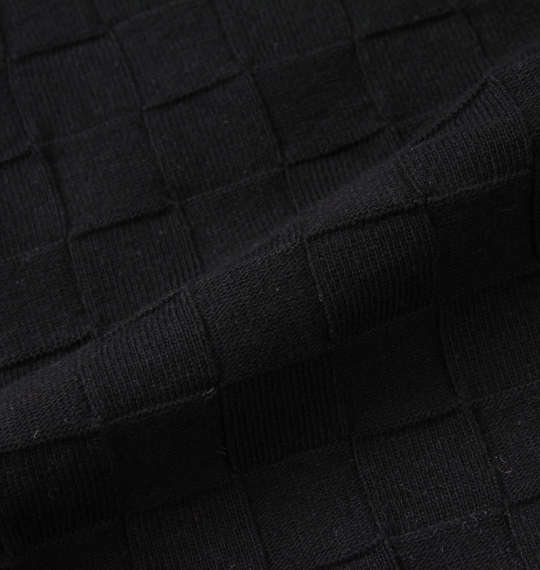 GLADIATE 刺繍ブロックジャガード半袖ポロシャツ ブラック