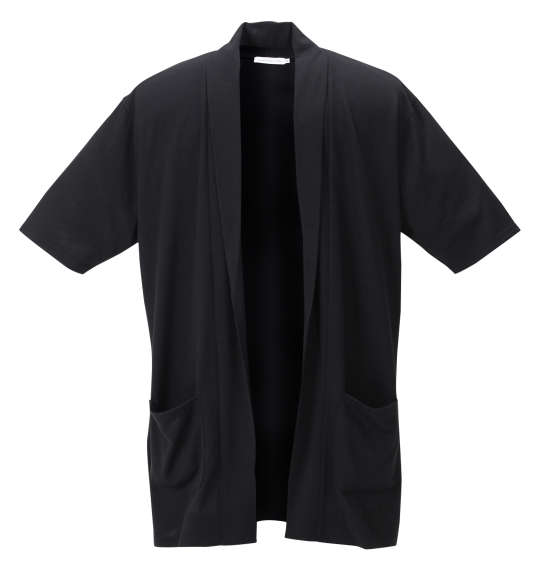 launching pad 五分袖コーディガン+半袖Tシャツ ブラック×ブラック