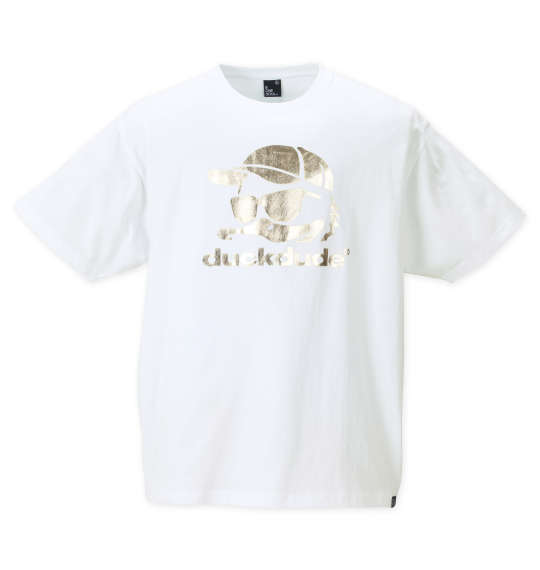 b-one-soul DUCK DUDEメタリックフェイス半袖Tシャツ ホワイト