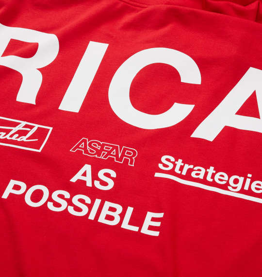 BEAUMERE ダンボールフルジップパーカー+半袖Tシャツ レッド×ブラック