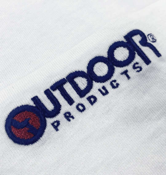 OUTDOOR PRODUCTS 天竺ポケット付長袖Tシャツ ホワイト