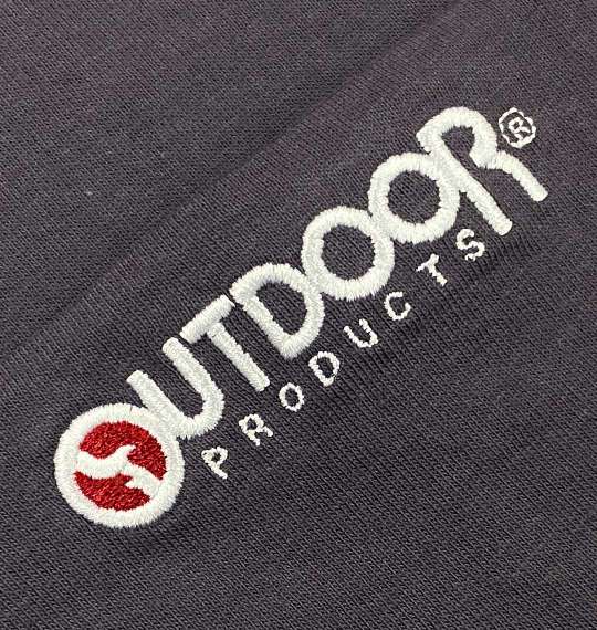 OUTDOOR PRODUCTS 天竺ポケット付長袖Tシャツ チャコール