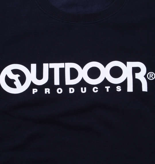 OUTDOOR PRODUCTS 裏起毛クルートレーナー ネイビー