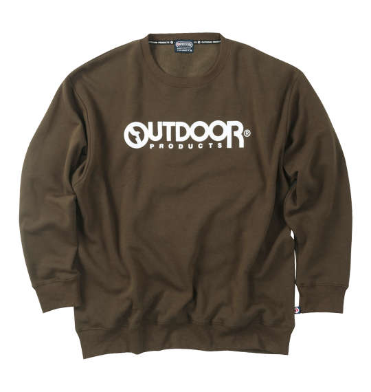 OUTDOOR PRODUCTS 裏起毛クルートレーナー カーキ