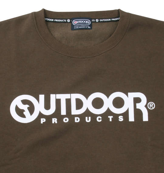 OUTDOOR PRODUCTS 裏起毛クルートレーナー カーキ