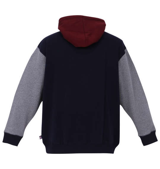 OUTDOOR PRODUCTS 裏起毛クレイジー切替プルパーカー ネイビー