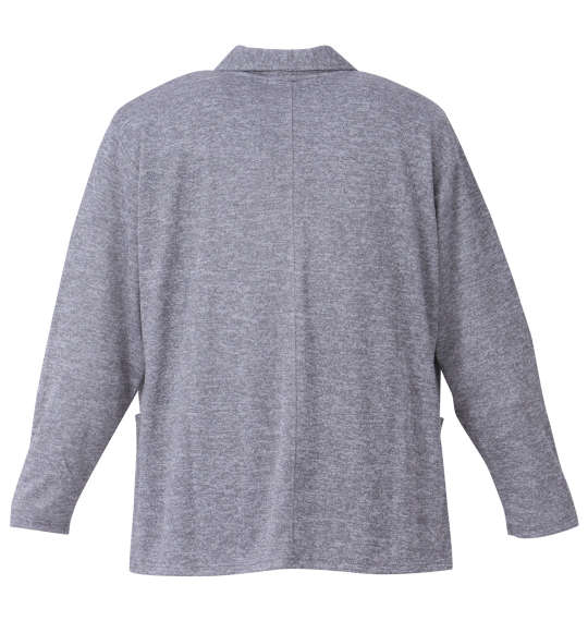 launching pad ショールジャケット+半袖Tシャツ ホワイト杢×ブラック