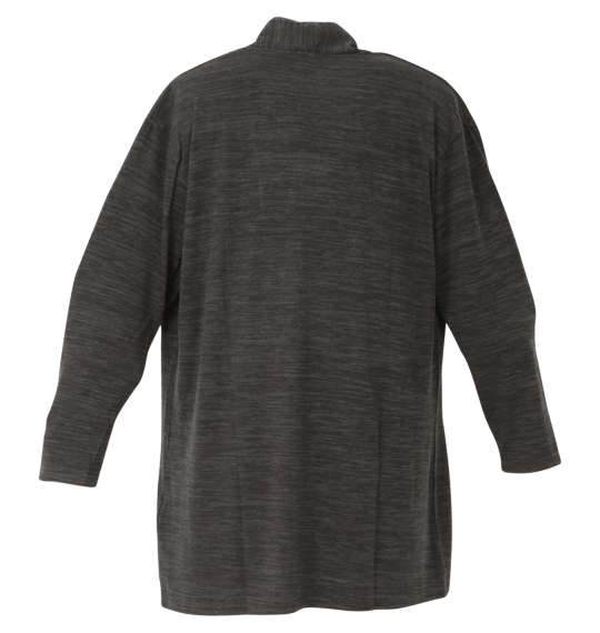 launching pad コーディガン+半袖Tシャツ チャコール杢×ブラック