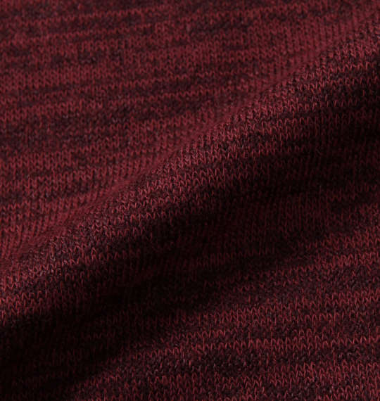 launching pad コーディガン+半袖Tシャツ バーガンディ杢×ブラック
