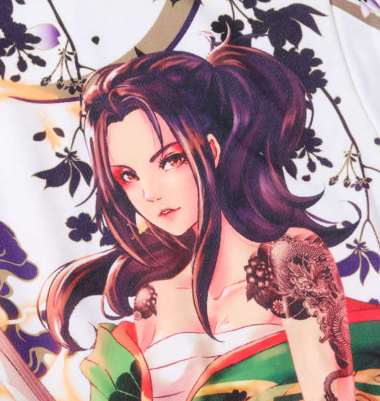 絡繰魂抜刀娘 穂乃花電光石火剣舞フルジップパーカー ホワイト