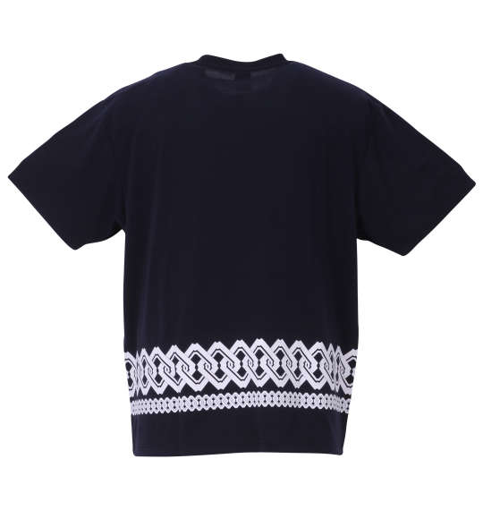 黒柴印和んこ堂 花火和み柴っこ半袖Tシャツ ネイビー