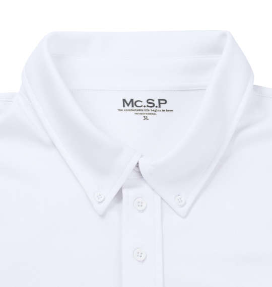 Mc.S.P DRYハニカムメッシュB.D半袖ポロシャツ ホワイト