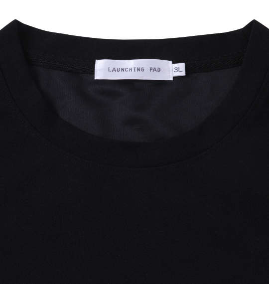 launching pad ジョーゼットフェイクレイヤード半袖Tシャツ ブラック