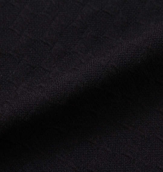COLLINS TPU格子ジャガードVネック半袖Tシャツ ブラック