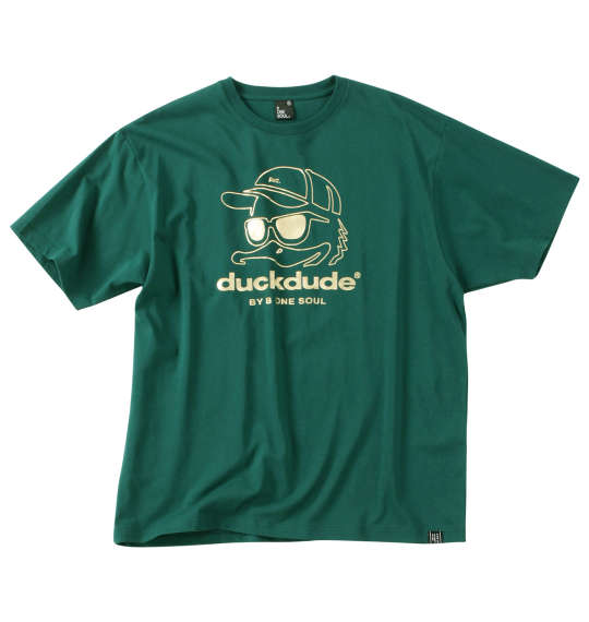 b-one-soul DUCK DUDEメタリックフェイス半袖Tシャツ フォレスト