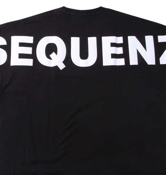 SEQUENZ バックビッグロゴ半袖Tシャツ ブラック