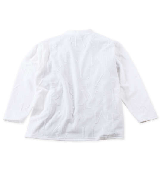 BEAUMERE 膨れジャガード長袖カーディガン+半袖Tシャツ ホワイト×ブラック