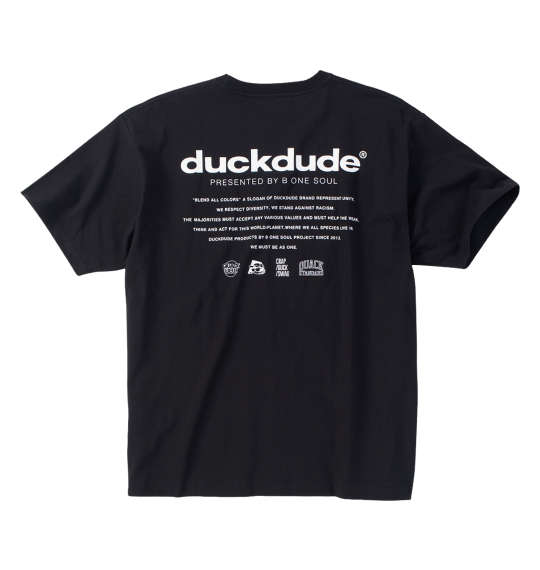 b-one-soul DUCK DUDEメタリック半袖Tシャツ ブラック