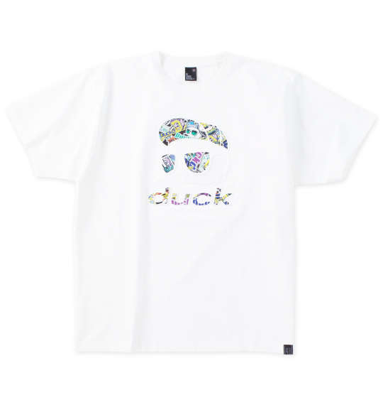 b-one-soul DUCK DUDEエンボス半袖Tシャツ ホワイト