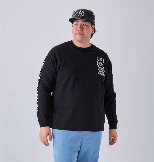 b-one-soul DUCK DUDEサンフラワー長袖Tシャツ ブラック