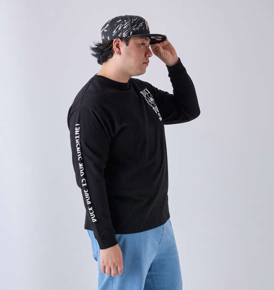 b-one-soul DUCK DUDEサンフラワー長袖Tシャツ ブラック