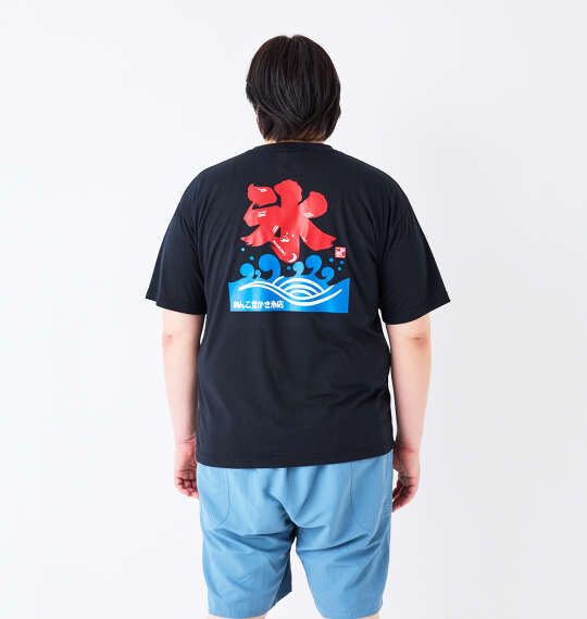 黒柴印和んこ堂 かき氷いろんな犬たち半袖Tシャツ ブラック