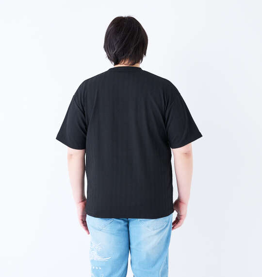 in the attic 刺繍ジャガード半袖Tシャツ ブラック