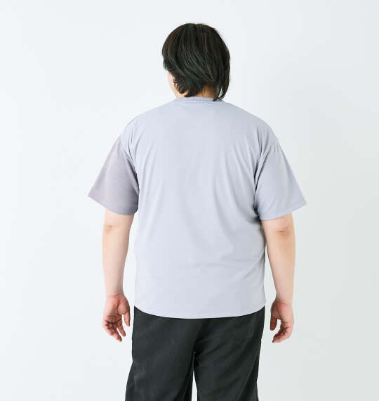 in the attic スエード切替半袖Tシャツ グレー