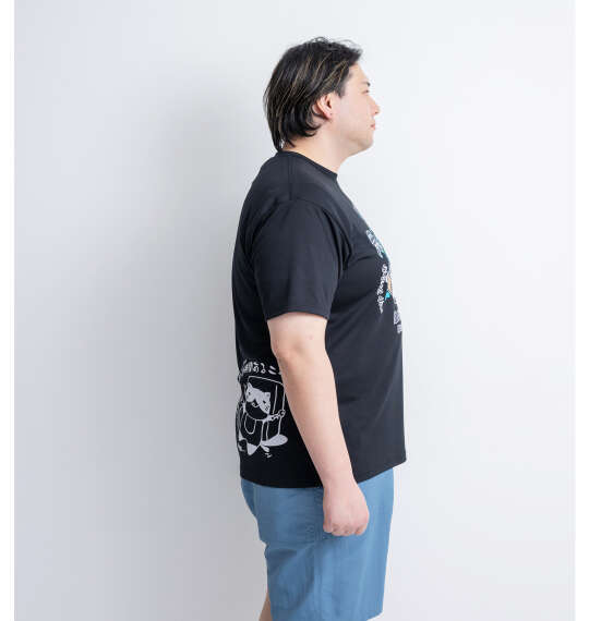 NECOBUCHI-SAN DRYハニカムメッシュ半袖Tシャツ ブラック