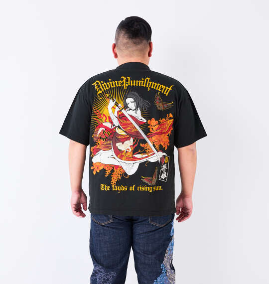 絡繰魂抜刀娘 凛一刀流半袖Tシャツ ブラック