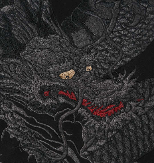 絡繰魂 漆新龍フルジップパーカー ブラック