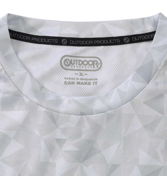 OUTDOOR PRODUCTS DRYメッシュ総柄半袖Tシャツ グレー