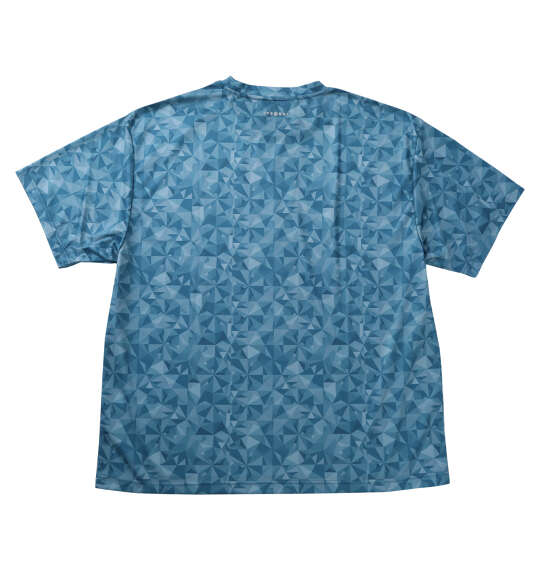 OUTDOOR PRODUCTS DRYメッシュ総柄半袖Tシャツ ブルー
