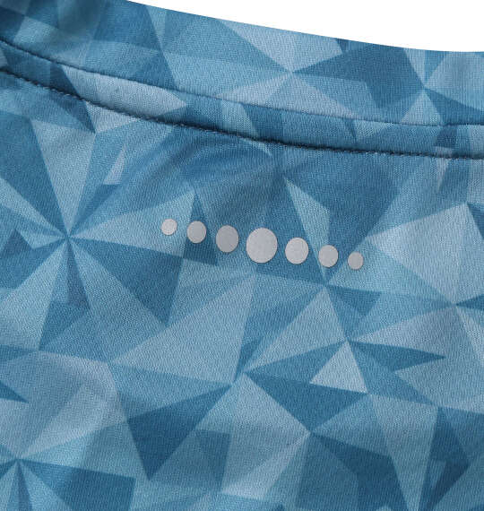 OUTDOOR PRODUCTS DRYメッシュ総柄半袖Tシャツ ブルー