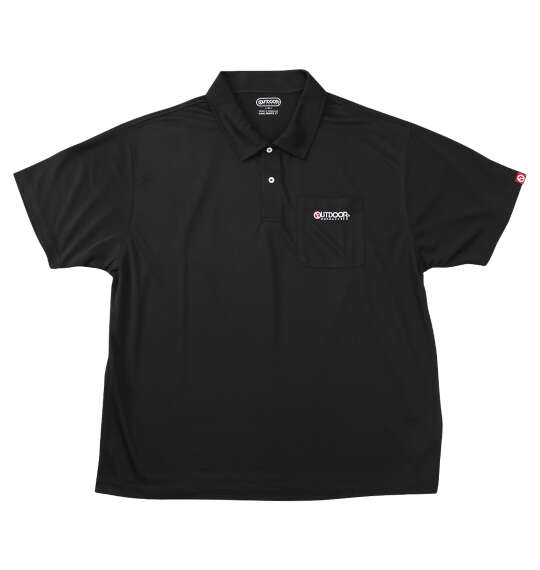 OUTDOOR PRODUCTS DRYメッシュ半袖ポロシャツ ブラック