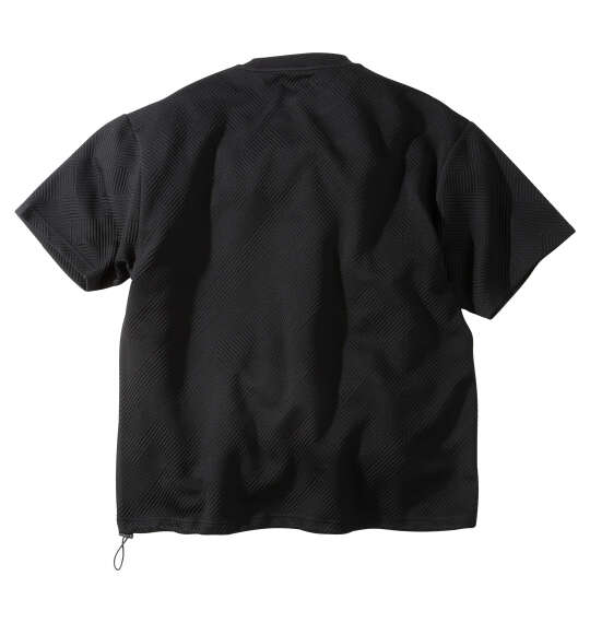 in the attic 膨れジオメジャガード裾ドローコード半袖Tシャツ ブラック
