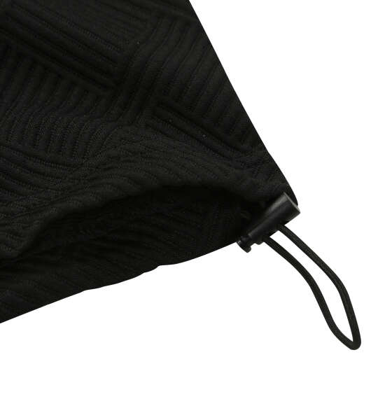 in the attic 膨れジオメジャガード裾ドローコード半袖Tシャツ ブラック