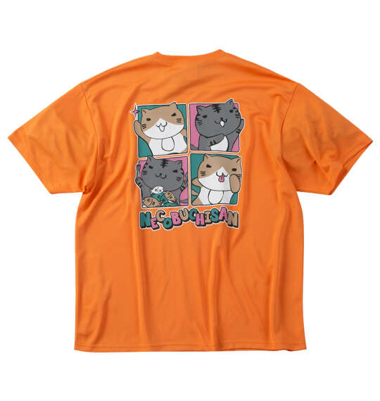 NECOBUCHI-SAN DRYハニカムメッシュ半袖Tシャツ オレンジ