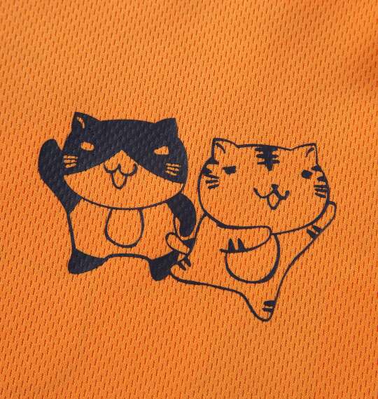 NECOBUCHI-SAN DRYハニカムメッシュ半袖Tシャツ オレンジ