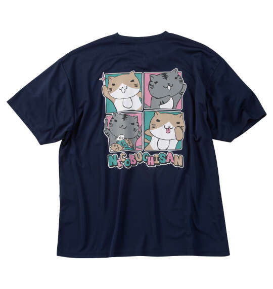 NECOBUCHI-SAN DRYハニカムメッシュ半袖Tシャツ ネイビー