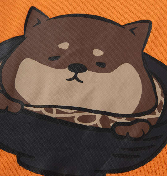 おもしろシリーズ ハニカムメッシュわんこそば半袖Tシャツ オレンジ