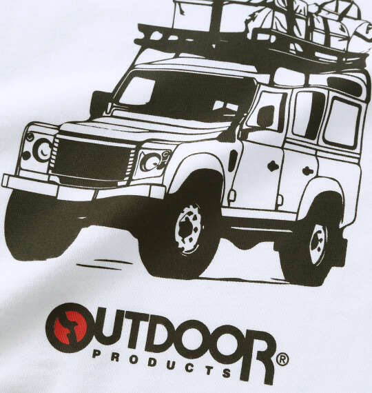 OUTDOOR PRODUCTS 天竺長袖Tシャツ ホワイト