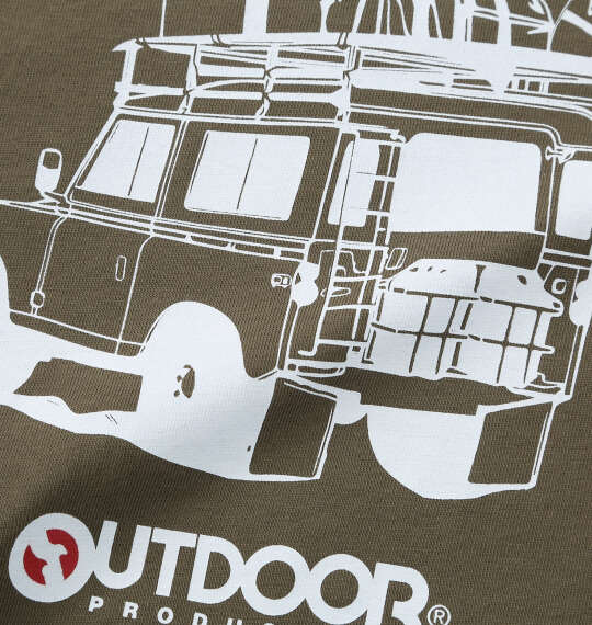 OUTDOOR PRODUCTS 天竺長袖Tシャツ カーキ