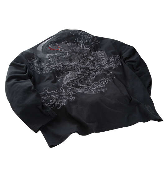 絡繰魂 龍逆鱗長袖Tシャツ ブラック