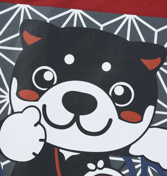 黒柴印和んこ堂 和み柴っこ天竺長袖Tシャツ エンジ